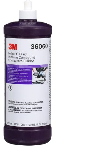 Perfect-It Perfect-It EX AC Rubbing Compound, 36060, Fast Cutting, High Performing, 1 qt (32 fl oz)