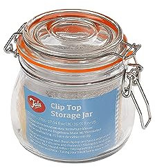 Tala Glass Transparent Storage Jar | 500ml | Classic Lever Arm | Airtight, Versatile | Storing Foods, Preserving Fresh Goods, reducing waste