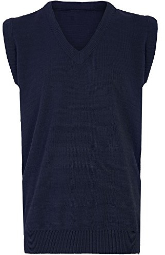 Mens V Neck Sweater Vest Plain Knitted Classic Mens Sleeveless Jumpers Cricket Golf Lawn Bowls Tank Top Sweater Pullover (X-Large, Navy)