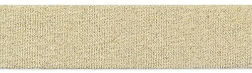 Prym 905820 Schrägband Lurex, gold, PES 37% LU 23% PA, 20 mm Falzung: 40/20 mm | 3,5 m