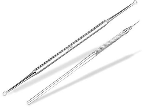 Profi Komedonenquetscher Mitesser-Entferner Set 2-Teilig EDELSTAHL