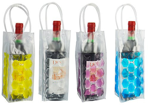 Vivo© - Borsa frigo per bottiglia di vino, con ghiaccio in gel, per festa, idea regalo, picnic, attività all’aperto Blue