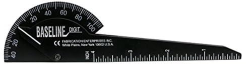 Goniómetro para Dedos Baseline de Plástico con Diseño de 1 Dedo – Herramienta de Medición ROM de 15,2 cm para Articulaciones de Dedos y Dedos del Pie