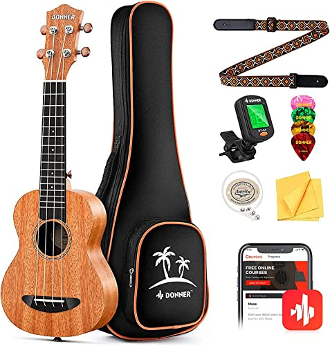 Donner Ukulele in mogano 21 inch 21 inch