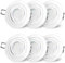 SSC-LUXon RF-2 6 Stück LED Einbaustrahler Set flach DIMMBAR für 230V - Spot schwenkbar weiß mit 4W LED nur 30mm Einbautiefe