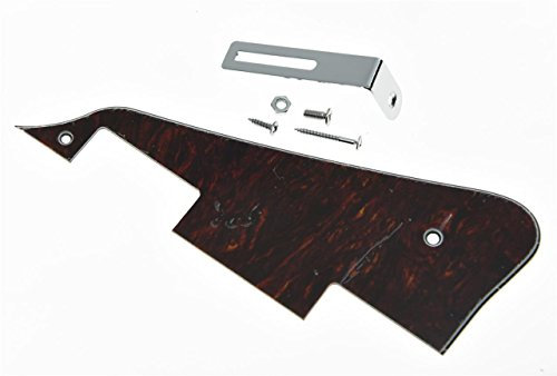 KAISH Schlagbrett für Epiphone Les Paul (Schildpatt) mit Chrom-Halterung, Rot / Schwarz