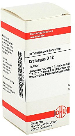 DHU Crataegus D12 Tabletten, 80 St. Tabletten