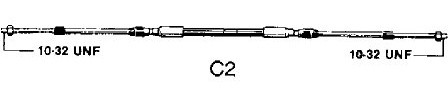 Ultraflex, Cambio Cavo e gaskabel C2 Completo, 15 Pollici, 4.59 m, 58877