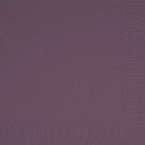 Duni Hochzeits-Servietten 3lagig, Uni lila - plum, 40 x 40 cm, 250 Stück