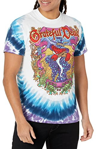 Liquid Blue Men's Grateful Dead-Terrapin Moon T-Shirt, Tie Dye, XL