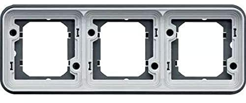 Soporte triple Componible de empotrar estanco HAGER Cubyko WNA403 IP55