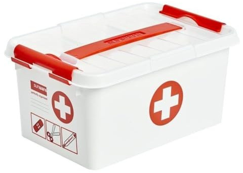 Sunware Q-line Erste Hilfe Set 9L - 30x20x22,3cm - Erste Hilfe Kasten mit Einsatz - Verbandskasten Zuhause Unterwegs - First aid kit outdoor