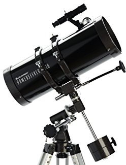 Celestron PowerSeeker 127 EQ – Teleskop für Einsteiger / 127mm Spiegeldurchmesser - 1000mm Brennweite - Komplettset inkl. Aluminiumstativ, Montierung, 2 Okularen, 3x Barlowlinse und Sucher 5x24