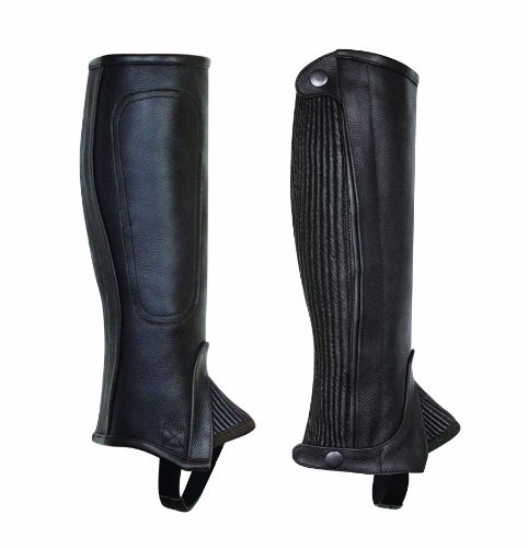 Perri's Ladies Preofessional Half Chaps, Black, Large