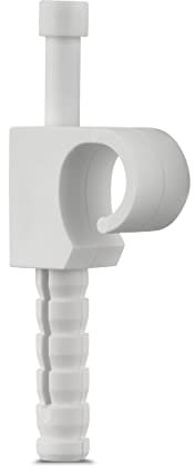 REV Kabelschellen, 25 Stück Dübelschellen -Kabelschellen, 9mm, weiss