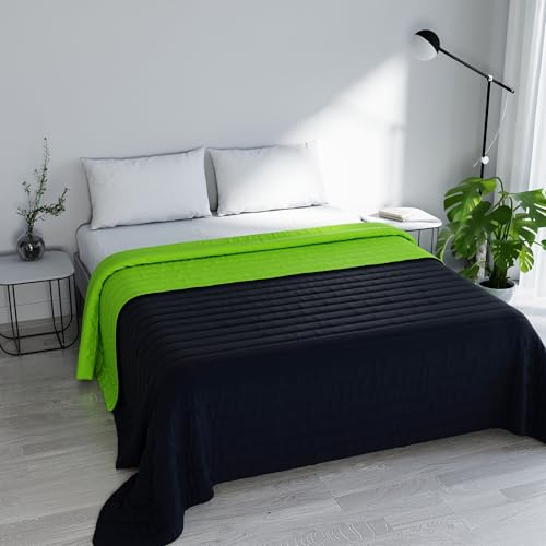 Elegant Ropa DE Cama Italiano Colcha Verano Verde/Azul Doble 260 x 270 cm