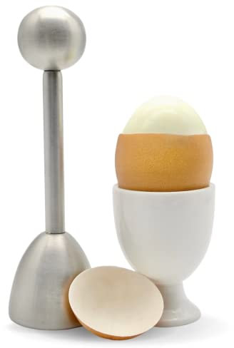 ICO Tagliauovo Professionale in Acciaio Inox - L'Originale Sguscia Uovo Sodo e Apri Uova Sode Facile da Usare con Rompi Uova Guscio di Precisione