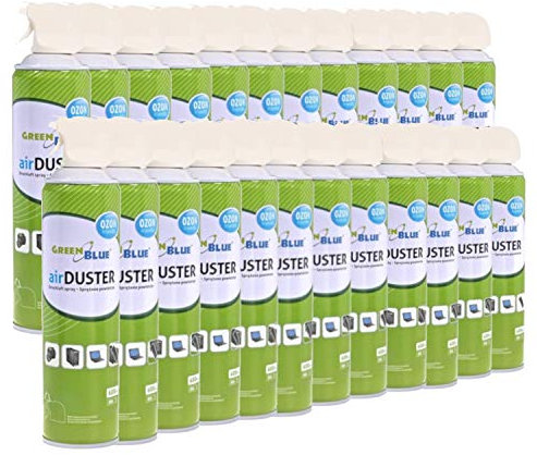 Green Blue GB600 Compressed Air Spray 24x 600ml Air Duster Cleaning Compressed Air Purifier Equipment Cleaner Ozone Friendly