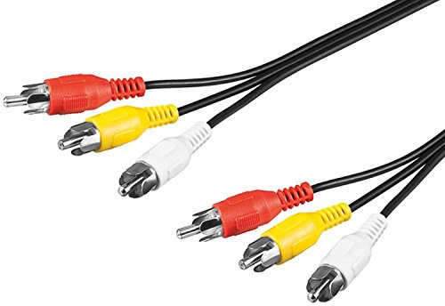 Goobay 50383 sammansatt ljud/videoanslutningskabel, 3 x RCA, 5 m kabellängd