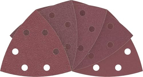 Bosch 10x PRO Paint on Wood and Hardwood F460 Sanding Sheet for Multitools (for Paint on wood, Hardwood, Ø 93x93 mm, Grit 60, 80, 120, 180, 240, Professional Accessory Multitool, Delta Sander)