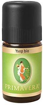 PRIMAVERA Ätherisches Öl Ysop bio 5 ml - Aromaöl, Duftöl, Aromatherapie - konzentrationsfördernd, bakterienfeindlich - vegan