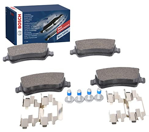 Bosch BP1149 - Brake Pads Car Rear Axle - Bosch Quality - Reduced Noise and Dust - ECE-R90 Certified - Copper-Free - 1 Set of 4 Pads - With Accessories