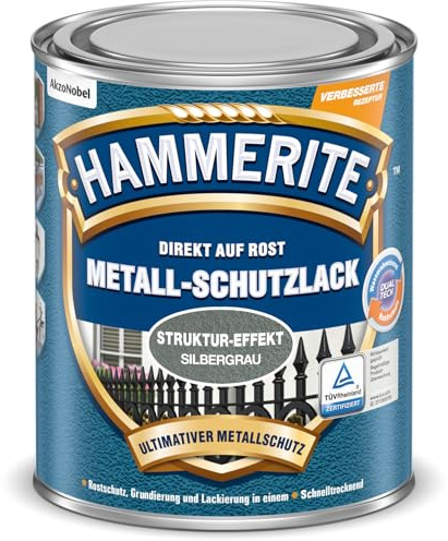 Hammerite Metallschutzlack Struktur-Effekt, Silbergrau, 750ml