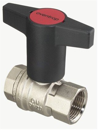 Oventrop OV Kugelhahn Optibal DN 25 1, vernickelt mit Knebelgriff