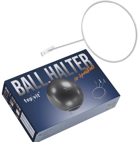 top vit® Premium Wandhalterung zur Aufbewahrung von einem Gymnastikball I Ø 32cm I Farbe: weiß