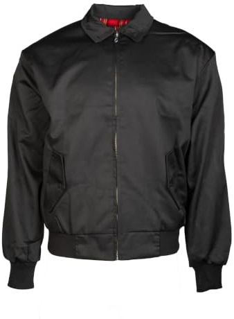 Knightsbridge Harrington - Chaqueta con Forro Interior a Cuadros, Color Negro Negro Negro Talla:Small