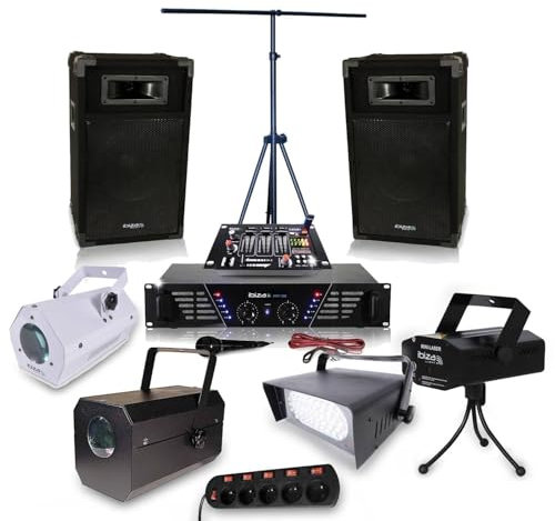 Dj Amp Pack sono 2 x 240 W + pak Effect lichten