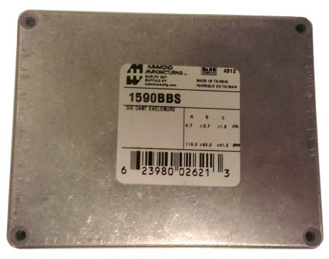 Hammond 1590BBS Diecast Aluminum Enclosure - Inches (4.70 x 3.70 x 1.50) mm (120mm x 94mm x 38mm)