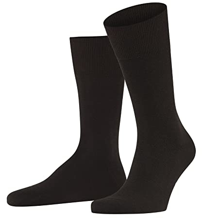 FALKE Airport M So lana algodón lisos 1 par, Calcetines Hombre, Marrón Brown 5930, 43-44