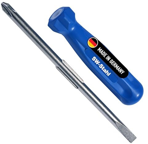 SW-Stahl 31100SB Umsteck-Schraubendreher, Schlitz und Kreuz, lang I Chrom-Vanadium-Stahl I Magnetische Spitze I Ergonomischer Griff I Länge 200 mm I Präzisionswerkzeug I Langlebigkeit.