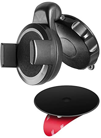 Goobay 40733 - Soporte Fino para Smartphone con Ventosa para el Coche, Montaje fácil y Seguro en el vehículo