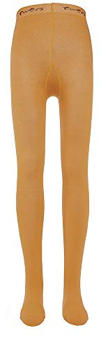 EWERS Collant per neonati e bambini per ragazze e ragazzi, Made in Europe, Collant in cotone tinta unita Basic, miele, 80-86