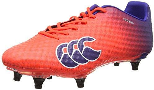 Canterbury Speed Elite 6 Stud, Men Rugby Shoes, Red (X20 Firecracker), 12 UK (47 EU)