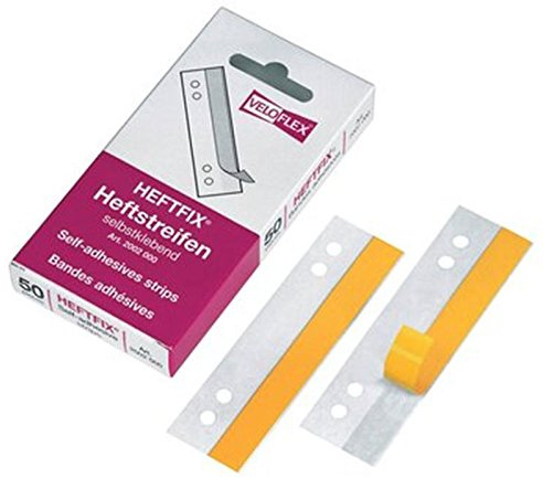 HEFTFIX® Lot de 100 bandes de reliure Transparent 10,5 cm
