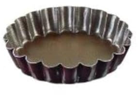 Gobel - Moule Tartelette Ronde Cannelée Ø140/130 mm x H25 mm – Fond Fixe – Antiadhérent – Acier Résistant – Cuisson Facile et Uniforme