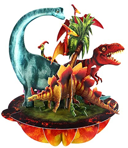 SANTORO Carte Pop Up 3D Pirouette - Dinosaures du Jurassique - Garçons, Enfants, Famille, Anniversaire