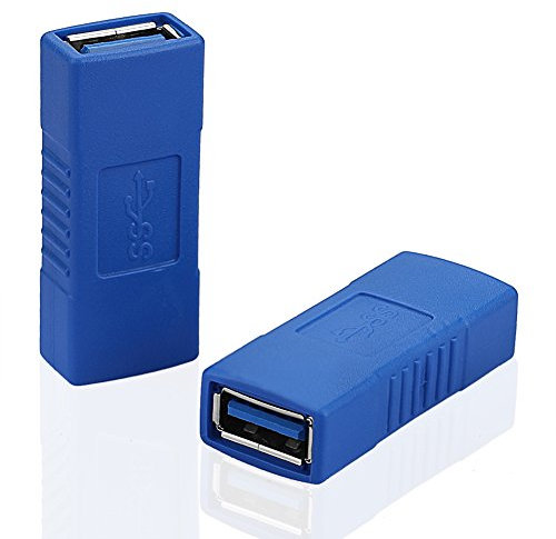Sienoc 2PK SuperSpeed USB 3.0 di tipo A femmina a femmina Adattatore Ponte di estensione accoppiatore Gender Changer connettore