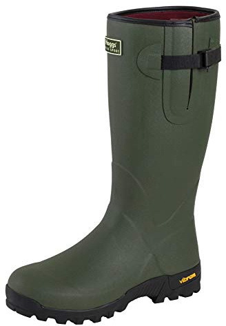 Hoggs of Fife Field Sport Neoprene-Lined Rubber Boots Field Green UK 10 Green UK