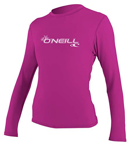 O'Neill Wetsuits Damen WMS Basic Skins L/S Rash Tee Vest, Fox Pink, M