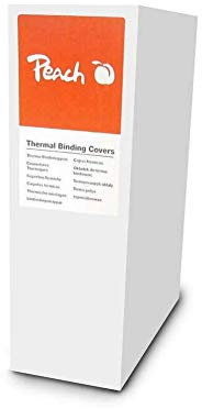 Peach PBT406-05 Thermobindemappe, A4, 60 Blätter, 80 g/m², 100 Stück, weiß