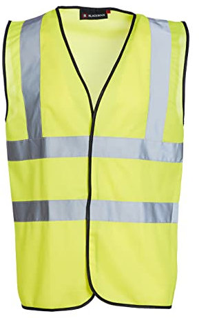 Blackrock Chaleco Reflectante Homologado Amarillo, Chaleco de Alta Visibilidad Para Hombre Para Verano, Chaleco Reflectante para Moto, Chalecos Reflectantes, Ropa de Trabajo Para Hombre