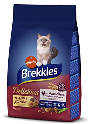 Brekkies Cibo Delizioso per Gatti con una Selezione di Pollame e Verdure - 3 kg - 1 Bag