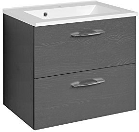 Held Möbel Portofino Waschtisch 60, Holzwerkstoff, Graphitgrau, 48 x 60 x 54 cm