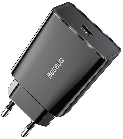 Baseus Speed Mini, USB-C 20W Schnellladegerät, PD, schwarz, CCFS-SN01