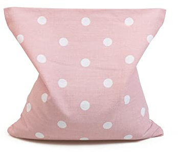 GRÜNSPECHT Rapssamen-Kissen 19x19cm, Wärmekissen für Nacken, Bauch & Rücken, Bezug aus 100% Baumwolle, für Mikrowelle & Backofen, Punkte rosa (107-V2)