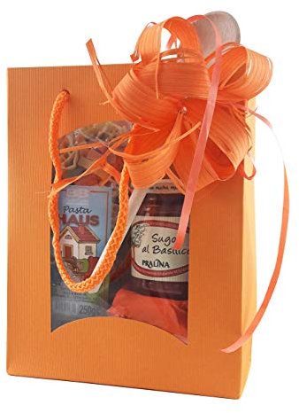 Bull & Bear Pasta bunte Haus-Nudeln 250 g, Motivnudeln handgefertigt, im Set mit Tomatensoße, Geschenk